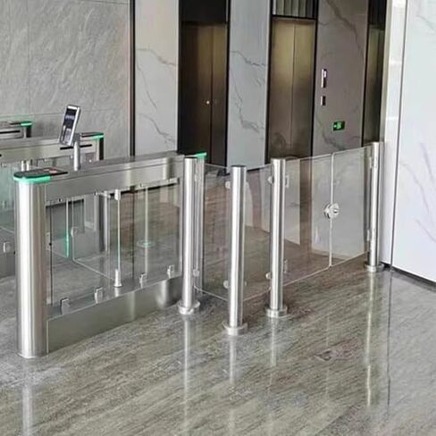 Durable Metal Swing Gate - Automatic Indoor Safety Door for Supermarkets, Offices, Libraries - Universal Entry Barrier for Enhanced Security & Convenience in Kuwait