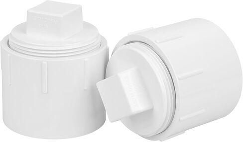 2 حزمة 3 "PVC DWV أنثى محول مع التوصيل الأنابيب المناسب SCH40 3" PVC DWV فلوش أنثى المجاري تنظيف غطاء غطاء للأنابيب، نظام أنابيب الصرف الصحي، RV in Kuwait