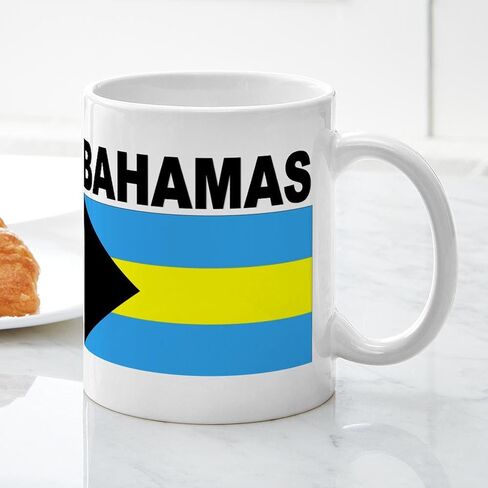 CafePress Bahamas Flag Mug 11 oz (325 ml) Ceramic Coffee Mug in Kuwait