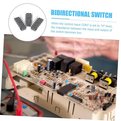 Mobestech 20pcs Logic Gate Quad Bilateral Analog Interface Chip Low Resistance Stable Performance for Digital Switching for Circuit Design and Repair in Kuwait
