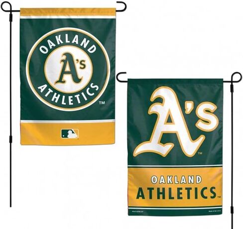 Wincraft MLB Oakland Athletics 12x18 نمط الحديقة علم على الوجهين، مقاس واحد، لون الفريق in Kuwait