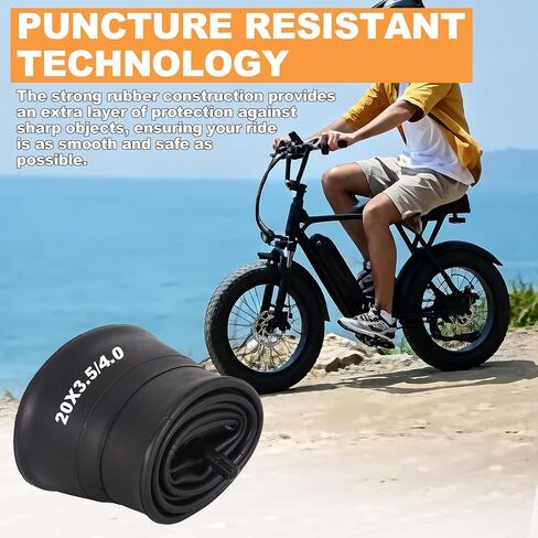 20x4.0 Fat Tire Tube, Bike Inner Tubes with Schrader Valve, 20x3.5 20x4 Butyl Rubber Inner Tube for 20 inch Fat Tire E-Bike Replacement, Mountain Bike in Kuwait