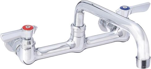 Krowne 12-808L صنبور سلسلة Krowne Silver، مثبت على الرش، 8 بوصات مركزية، صنبور متأرجح 8 بوصات، صمام خرطوشة سيراميك ربع دورة، متوافق مع الرصاص المنخفض in Kuwait