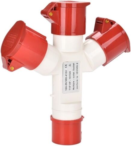 Three-Way Waterproof Industrial Aviation and Socket Non-Explosion-Proof Connector Y-Type one-Point Three 3/4/5 core 16A32A Set(GP 1024 4P32A tee) in Kuwait