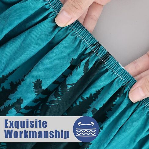 مفرش طاولة مستدير مرن من Moosfor Spandex لطاولات مقاس 45 بوصة - 56 بوصة، غطاء طاولة قابل للغسل وقابل لإعادة الاستخدام للنزهات الخارجية والتخييم وتناول الطعام والمطبخ والفناء والحفلات والغابة in Kuwait