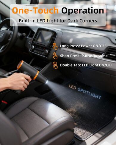 [Upgraded] Compressed Air Duster, 180000RPM High-Velocity Electric Air Duster with Stepless Speed Control, Rechargeable Portable Cordless Air Blower for Home, Car, Computer, and Keyboard Cleaning in Saudi Arabia