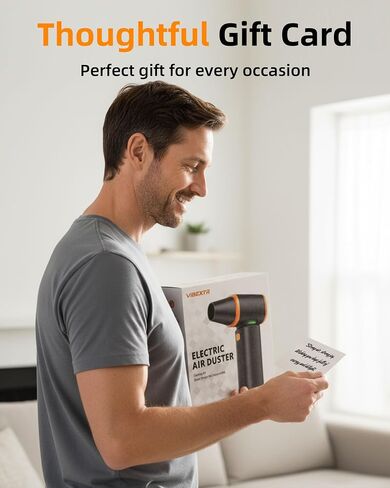 [Upgraded] Compressed Air Duster, 180000RPM High-Velocity Electric Air Duster with Stepless Speed Control, Rechargeable Portable Cordless Air Blower for Home, Car, Computer, and Keyboard Cleaning in Saudi Arabia
