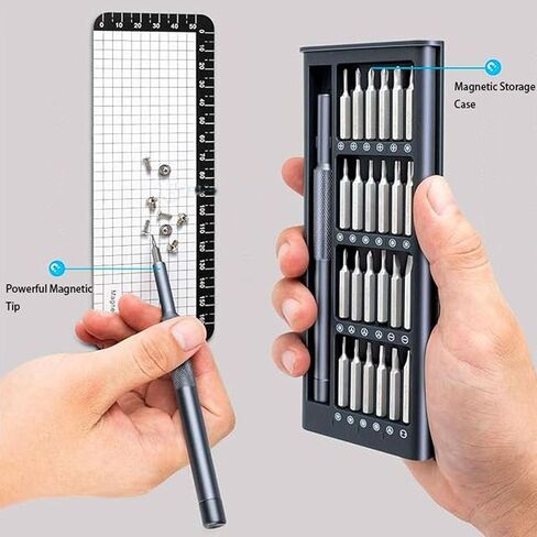 Card Holder 25-IN-1 Precision Small Screwdriver Set, Professional Mini Bit Tool Set for Glasses, Watch, Ring Doorbell, Electronic，Computer，high-strength steel Screw Driver，Magnetic，Gift for Mens in Saudi Arabia