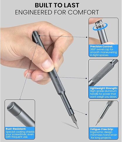 Card Holder 25-IN-1 Precision Small Screwdriver Set, Professional Mini Bit Tool Set for Glasses, Watch, Ring Doorbell, Electronic，Computer，high-strength steel Screw Driver，Magnetic，Gift for Mens in Saudi Arabia