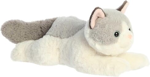 حيوان محشو من Aurora® Adorable Flopsie™ Nico Ragdoll - يستخدم لخلق مغامرات لعب خيالية - مثالي لأعياد الميلاد والأطفال والكبار، لجميع الأعمار - أبيض 13.5 بوصة in Kuwait