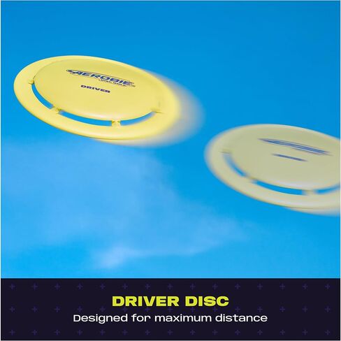 مجموعة Aerobie Disc Golf Starter Set 3 عبوات من الأقراص الطائرة للأعمار من 5 سنوات فما فوق | يحسن التنسيق بين اليد والعين ويحسن وقت رد الفعل أثناء اللعب؛ أنشطة وألعاب الترابط العائلي للأعمار من 5 سنوات فما فوق in Kuwait