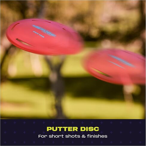 مجموعة Aerobie Disc Golf Starter Set 3 عبوات من الأقراص الطائرة للأعمار من 5 سنوات فما فوق | يحسن التنسيق بين اليد والعين ويحسن وقت رد الفعل أثناء اللعب؛ أنشطة وألعاب الترابط العائلي للأعمار من 5 سنوات فما فوق in Kuwait