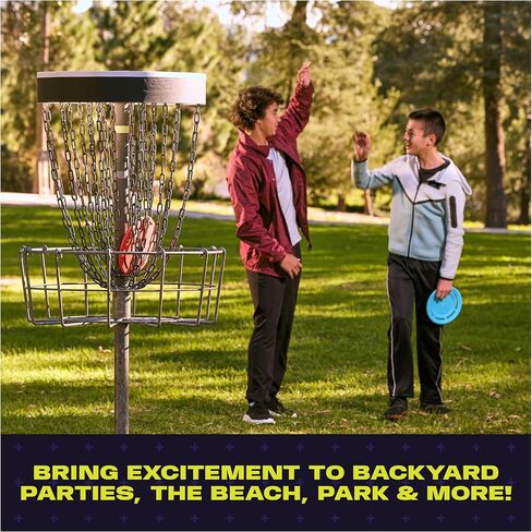 مجموعة Aerobie Disc Golf Starter Set 3 عبوات من الأقراص الطائرة للأعمار من 5 سنوات فما فوق | يحسن التنسيق بين اليد والعين ويحسن وقت رد الفعل أثناء اللعب؛ أنشطة وألعاب الترابط العائلي للأعمار من 5 سنوات فما فوق in Kuwait