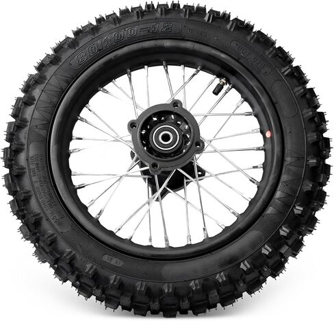 Rear Wheel Outer Tire Compatible with Yozma IN10 E-Bikes, 80/100-12 Rubber Metal Black Replacement Bicycle Motorcycle Parts Crack-Proof & Wear-Resistant in Kuwait