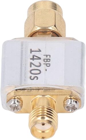 Saw Bandpass Filter 1420MHz High Performance 80MHz Bandwidth Low Insertion Loss Steep Cut Off Characteristic for Radio Astronomy SMA Interface Aluminum Alloy Shielding Shell in Kuwait