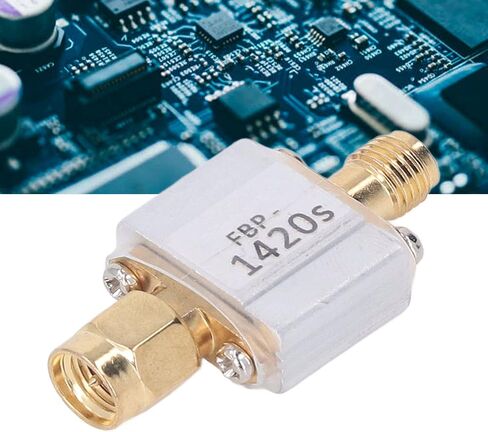 Saw Bandpass Filter 1420MHz High Performance 80MHz Bandwidth Low Insertion Loss Steep Cut Off Characteristic for Radio Astronomy SMA Interface Aluminum Alloy Shielding Shell in Kuwait