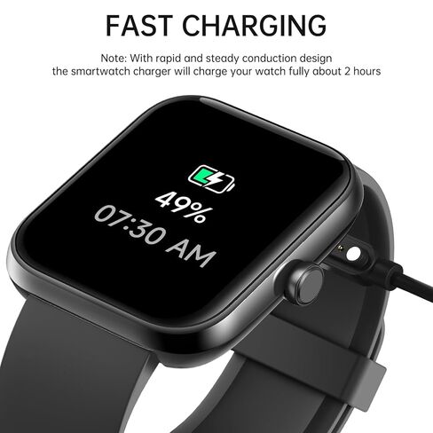 شاحن الساعة الذكية، كابل شحن USB مغناطيسي بديل للساعة الذكية سلك 2Pin، تباعد الدبوس 3 مم، متوافق مع IDW13، IDW19، IDW26، ID208plus، TGW01 VeryFit Watch in Kuwait