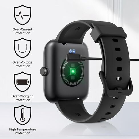 شاحن الساعة الذكية، كابل شحن USB مغناطيسي بديل للساعة الذكية سلك 2Pin، تباعد الدبوس 3 مم، متوافق مع IDW13، IDW19، IDW26، ID208plus، TGW01 VeryFit Watch in Kuwait