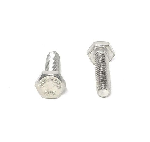 1/4-20x1 Stainless Steel Hex Cap Screws Hex Bolts 316 Marine Grade Stainless Steel (UNC) COARSE Thread - (25 pcs) in Kuwait