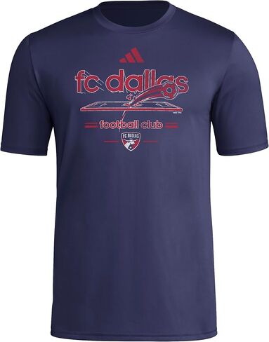 تي شيرت رجالي بأكمام قصيرة من Adidas Fc Dallas Vintage World Pre-Game in Kuwait