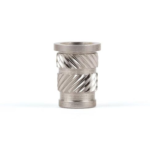E-Z LOK Threaded Inserts for Plastic, M6-1.0, Straight, Flanged, Stainless Steel Threads, Heat-Stake Installation, Pack of 10, FL-M60-HI-CR in Kuwait