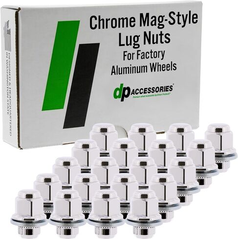 DPAccessories صواميل العروة الكروم | بديل متوافق لنيسان-إنفينيتي | 40224-JK00A، 40224-4HH0A | لعجلات المصنع/OEM فقط | مجموعة من 20 | DNI121251F-CH/020 in Kuwait
