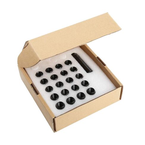 dynofit m12x1.5 صواميل العروة باللون الأسود، (20 قطعة + 2 مفتاح مقبس) 12 مم × 1.5 موالف ما بعد البيع (حزمة) in Kuwait