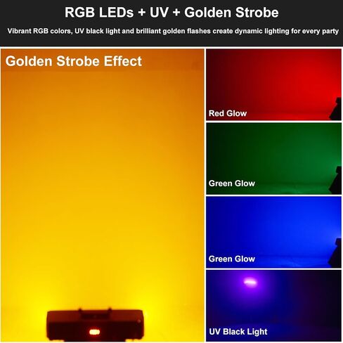إضاءة حفلات دي جي 7 في 1 مع 129 تأثير إضاءة ديناميكي، ضوء غسيل RGB+UV، كرة ديسكو، ستروب ذهبي، صوت نشط، جهاز تحكم عن بعد وDMX512، إضاءة حفلات احترافية للمنزل، البار، النادي، المسرح in Kuwait