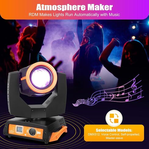 ضوء الرأس المتحرك، 17 مصباح شعاع Gobos RGBW، 14 لونًا LED رأس متحرك/ضوء DJ، DMX 512 16 قناة 230 وات، تحكم صوتي دوران متعدد الزوايا لحفلات ديسكو الزفاف في الكنيسة in Kuwait