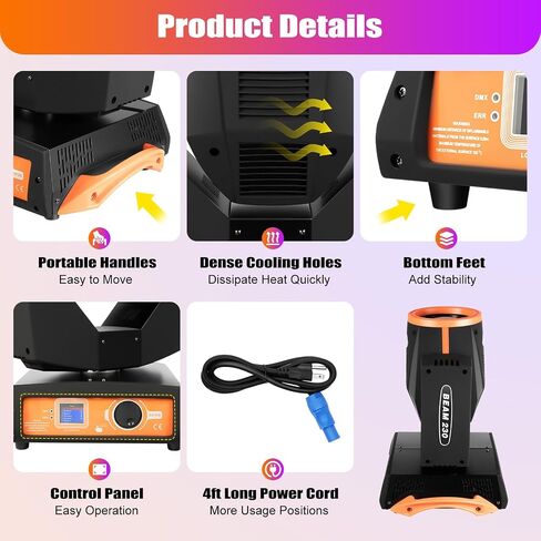 ضوء الرأس المتحرك، 17 مصباح شعاع Gobos RGBW، 14 لونًا LED رأس متحرك/ضوء DJ، DMX 512 16 قناة 230 وات، تحكم صوتي دوران متعدد الزوايا لحفلات ديسكو الزفاف في الكنيسة in Kuwait