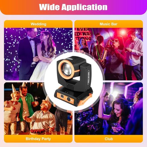 ضوء الرأس المتحرك، 17 مصباح شعاع Gobos RGBW، 14 لونًا LED رأس متحرك/ضوء DJ، DMX 512 16 قناة 230 وات، تحكم صوتي دوران متعدد الزوايا لحفلات ديسكو الزفاف في الكنيسة in Kuwait