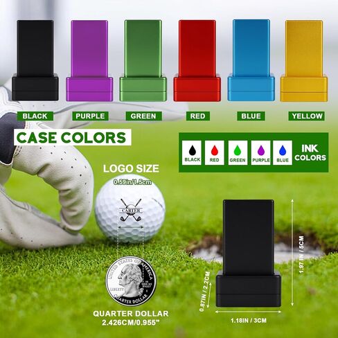 Terwex Golf Ball Stamp Personalized, Waterproof Custom Golf Ball Stamp Marker, Mark Your Own Fun Monogram Golf Balls Stamper, Ideal Retirement Golf Gift Accessories for Men Dad Husband Boyfriend in Kuwait