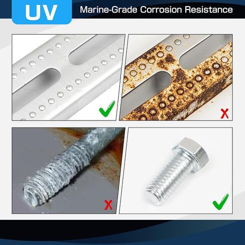 8 بوصة قارب مقطورة بطابقين 8 قطع دعامات دوارة طقم دعامة بطابقين علوي لـ 1.5 بوصة × 3 بوصة، 2 بوصة × 3 بوصة، و 3 بوصة × 3 بوصة أجزاء متقاطعة لمقطورة القارب شديدة التحمل in Kuwait