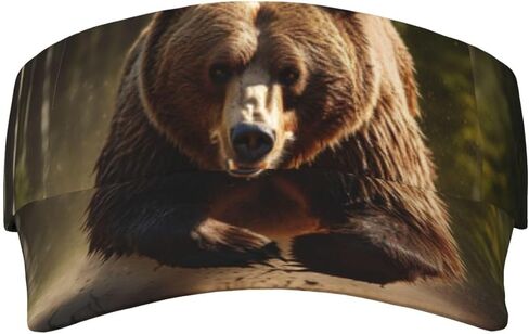 قبعات Bear Running1 الرياضية الواقية من الشمس قابلة للتعديل للجري والتنس وقبعة شمسية للنساء والرجال باللون الأسود in Kuwait