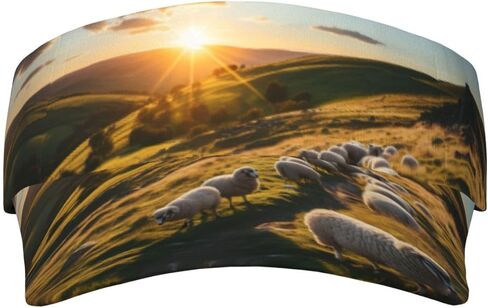 قبعات Sunset Pasture 2 الرياضية الواقية من الشمس قابلة للتعديل للجري والجولف والتنس قبعة شمسية للنساء والرجال باللون الأسود in Kuwait