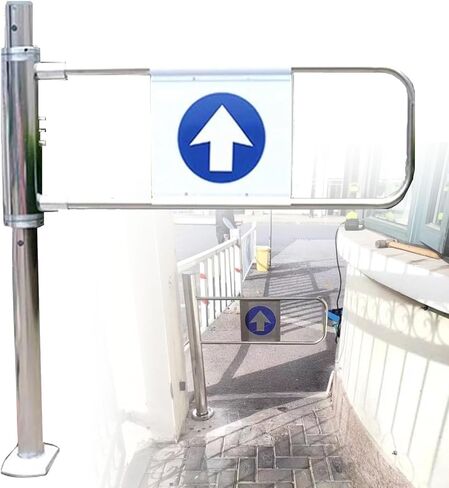 Automatic Closing Safety Gate - Unidirectional Metal Door for Supermarkets Warehouses & Libraries - 90° Open Pedestrian Access - Rightdoor 70 x 102 cm in Kuwait