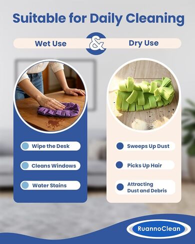 6 PCS Reusable Duster Refills Compatible with Swiffer, Washable Fleece Duster Pads 360 Heavy Duty Duster Refills for Fan, Window, Furniture, Floor Car Dust Cleaning (Handle is Not Included) in Kuwait