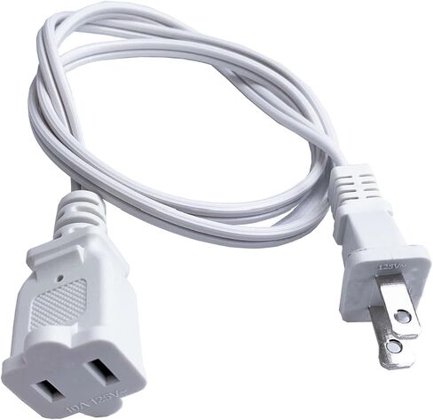 سلك تمديد بطول 3 أقدام، سلك تمديد طاقة قصير، سلك تمديد ذكر أنثى 18 AWG، كابل تمديد صغير للداخل، أبيض in Kuwait