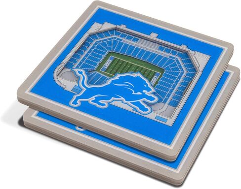 YouTheFan NFL Detroit Lions 3D StadiumView Coaster - فورد فيلد (عبوة من 12 قطعة) in Kuwait