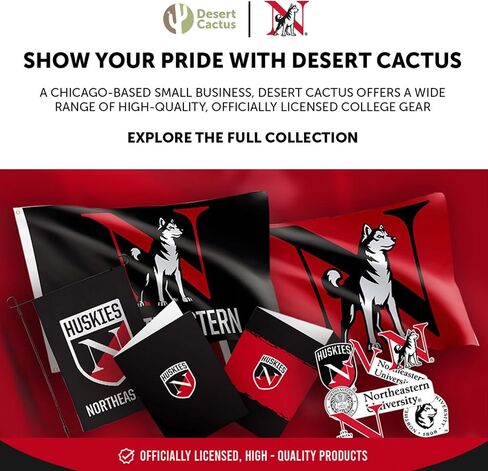 Desert Cactus Northeastern University Acrylic Magnet 3 Pack NEU Huskies Decorative Design Officially Licensed (Magnet Set A) in Kuwait