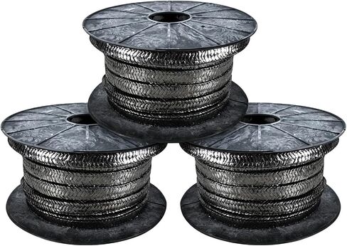 سدادة تعبئة مضفرة من الجرافيت النقي للصمامات والمضخات وتطبيقات البخار (6 × 6 مم - 20 قدم) in Kuwait