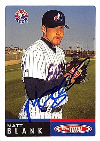 189879 Montreal Expos Ft 2002 Topps إجمالي رقم 392 بطاقة بيسبول فارغة وموقعة in Kuwait