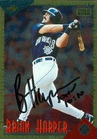 Autograph Warehouse 47821 Brian Harper Autographed Baseball Card Milwaukee Brewers 1994 Score Gold Rush No .Rt32 in Kuwait