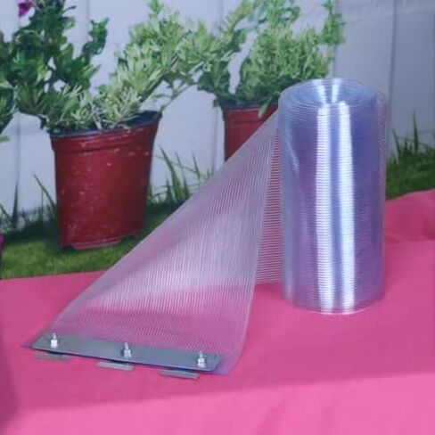 ستارة متينة من شريط PVC للأبواب - مصاريع فينيل مقاومة للماء، سهلة التركيب، تصميم ممزق يدويًا، حل موفر للطاقة للمستودعات والمصانع والمكاتب، متعددة الألوان، 1.05 × 2 متر in Kuwait