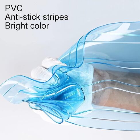 ستارة شريط PVC للتبريد، باب فينيل سميك 21 مم للفريزر وورش العمل والجراج والسوبر ماركت - مضادة للالتصاق، أزرق 105 × 2 م، مثالية لتقديم الطعام وغرف التبريد، أزرق، 1.05 × 2 م in Kuwait