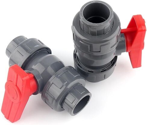 1 pcs 32/40/50/63/75/90/110 Mm Pipe PVC Union Valve Connector Water Pipe Fittings Ball Valve Agriculture Garden Irrigation(Inner dia 20mm) in Kuwait