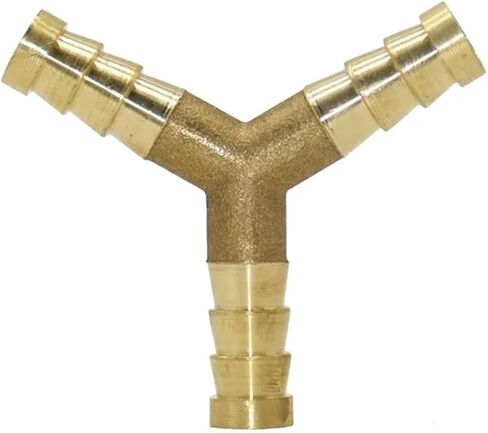 4pcs Brass 8mm 10mm Y Connector Water Splitter Tee 3-Way Pipe Quick Coupling Pipe Fittings(8mm) in Kuwait