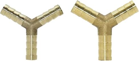 4pcs Brass 8mm 10mm Y Connector Water Splitter Tee 3-Way Pipe Quick Coupling Pipe Fittings(8mm) in Kuwait