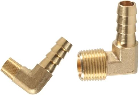 Elbow 90 Degree 1/8" 1/4" 3/8" 1/2" 3/4" NPT Male 1/4-3/4 Inch Hose Tail Brass Pipe Fitting Connector,5 pcsNPT To Hose,1l2 NPT To 1l2 Inch in Kuwait