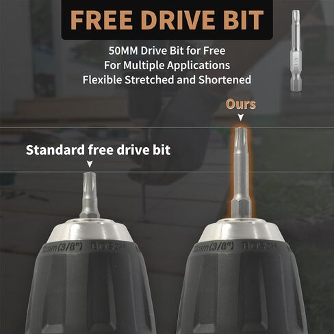 براغي خشبية مقاس 2 بوصة، مسامير سطح FIXLINK #8 × 2، 100 قطعة، مطلية بالإيبوكسي، T25 Star Bit فوق 1500 ساعة طلاء رش الملح مسامير التزيين الخارجية مقاومة ممتازة للصدأ للسياج الخشبي، بني in Kuwait